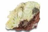 Green, Bladed Prehnite Crystals with Quartz - Morocco #255511-1